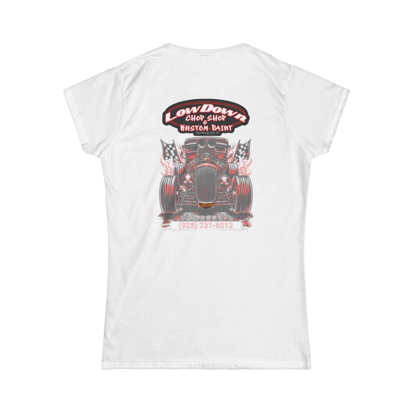 Vintage Car Graphic Women's Softstyle Tee - Low Down Custom Paint