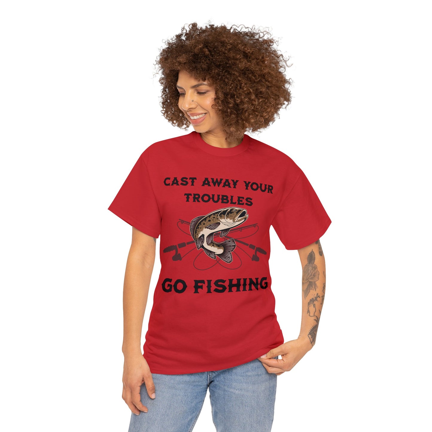 FISHING 3 Unisex Heavy Cotton Tee