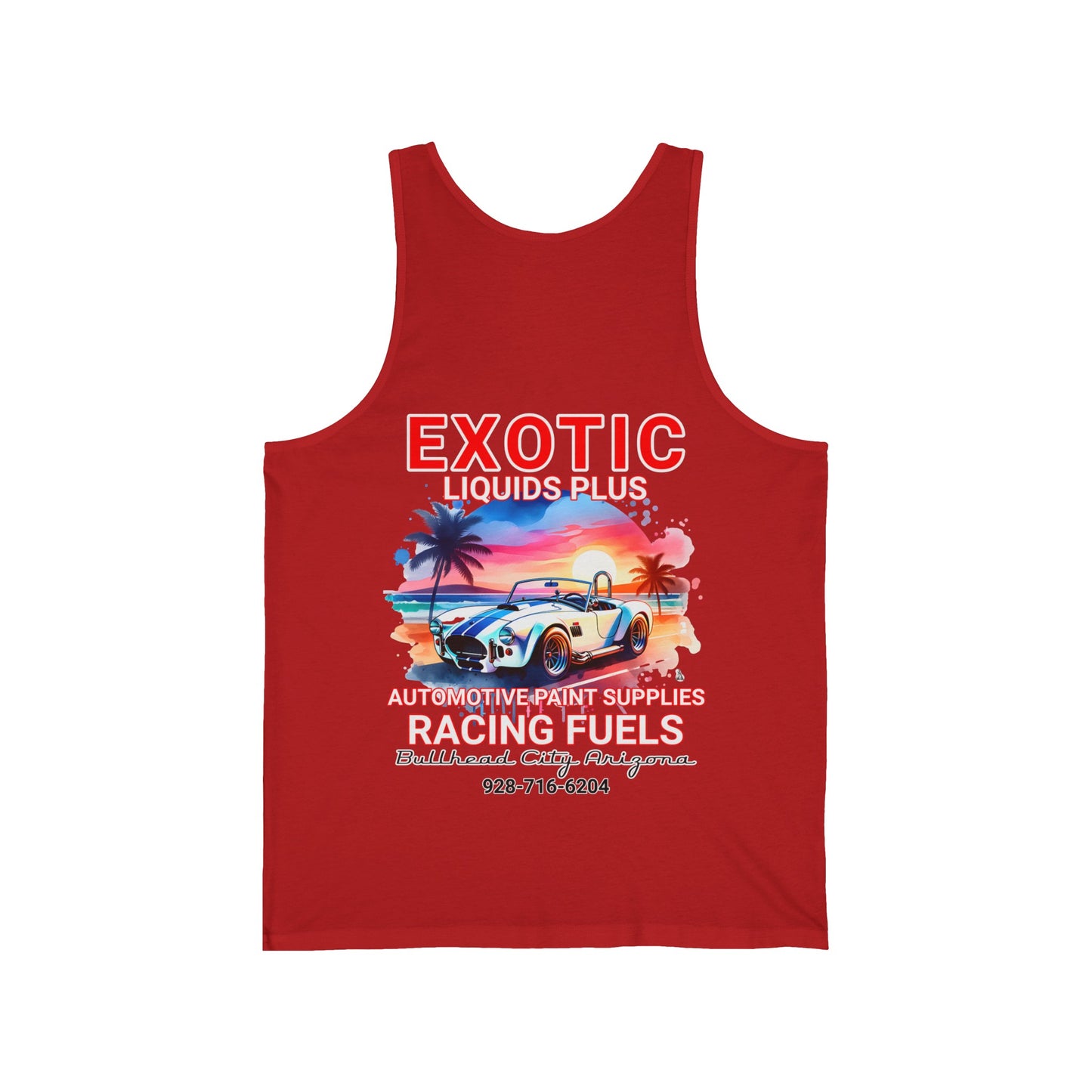 EXOTIC TANK FRONT AND BACK Unisex Jersey Tank