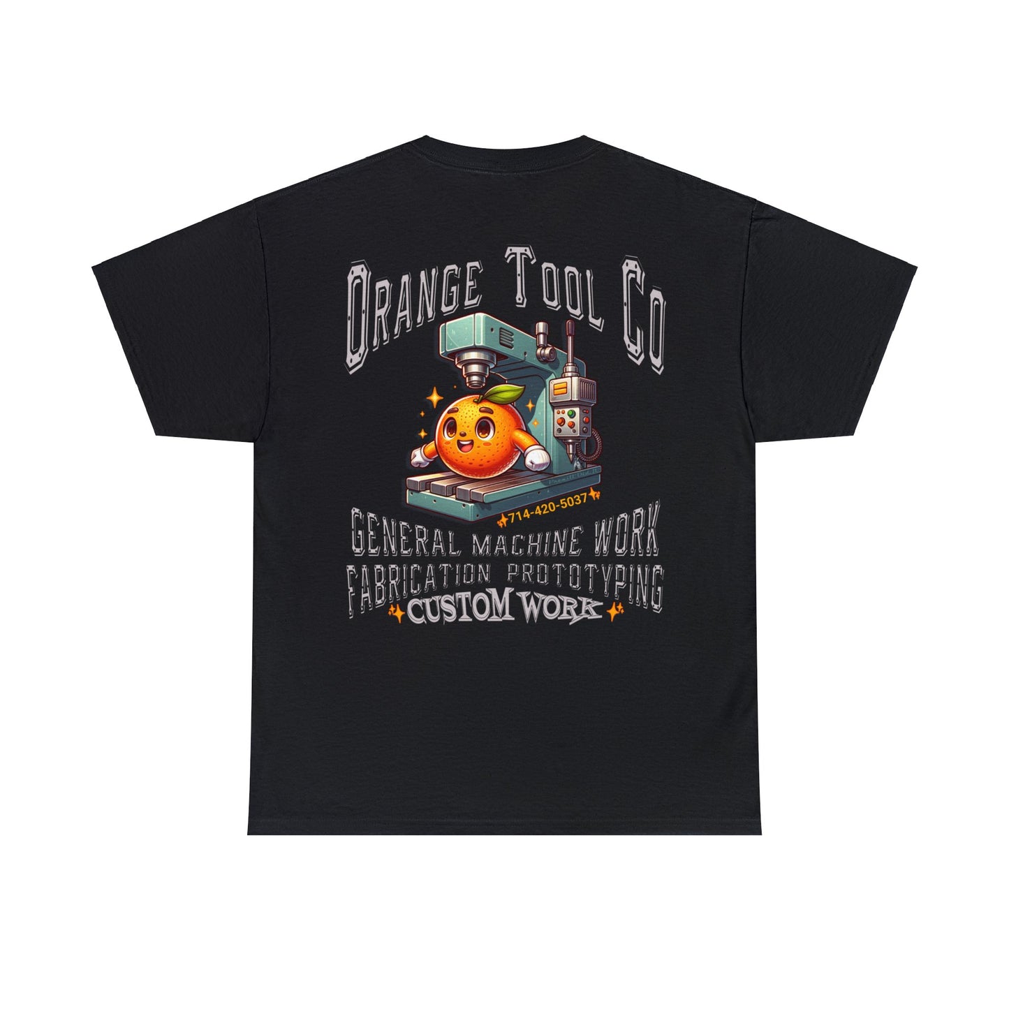 ORANGE TOOL ON BACK Unisex Heavy Cotton Tee