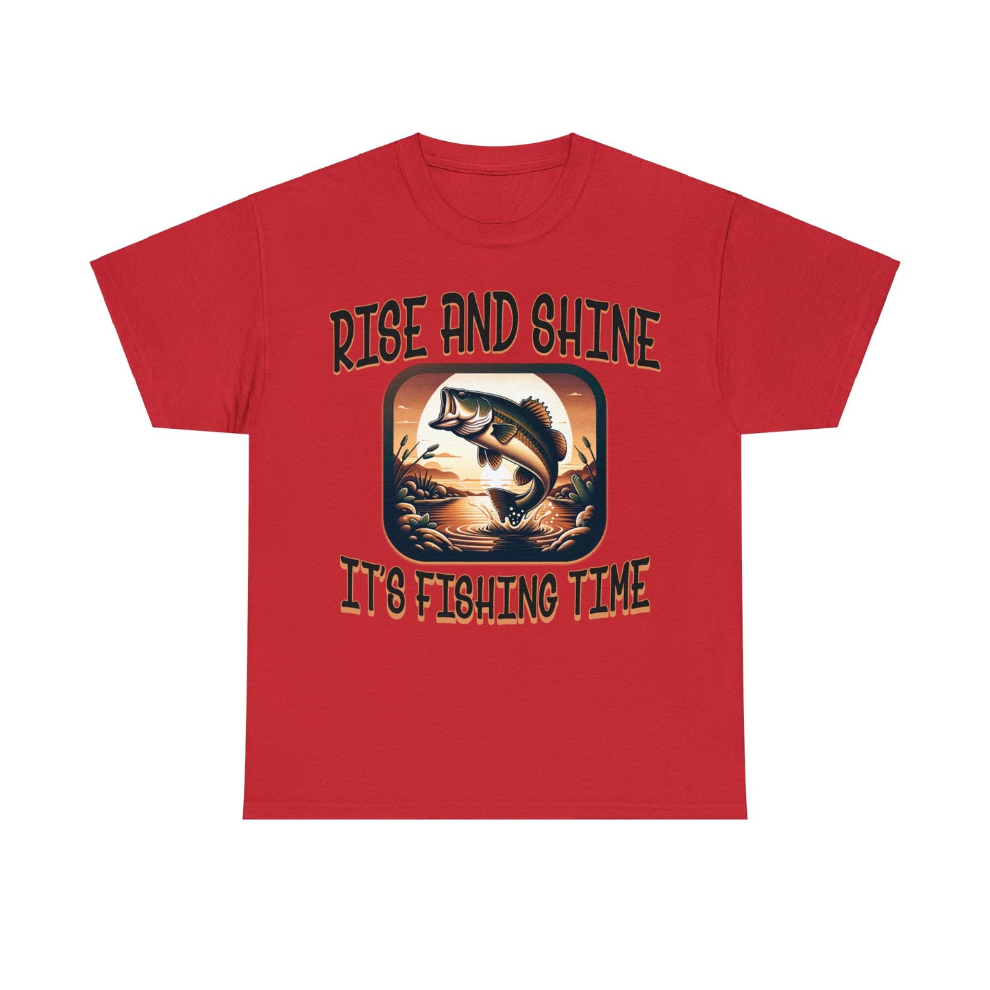 FISHING ON FRONT Unisex Heavy Cotton Tee