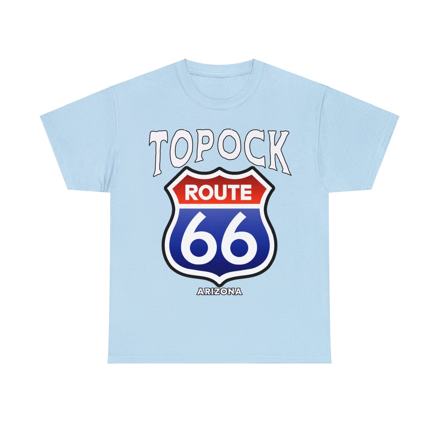 TOPOCK RT66 ON FRONT Unisex Heavy Cotton Tee