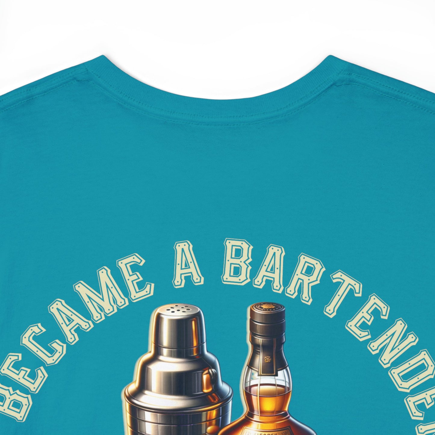 BARTENDER FAME AND MONEYON BACK  Unisex Heavy Cotton Tee
