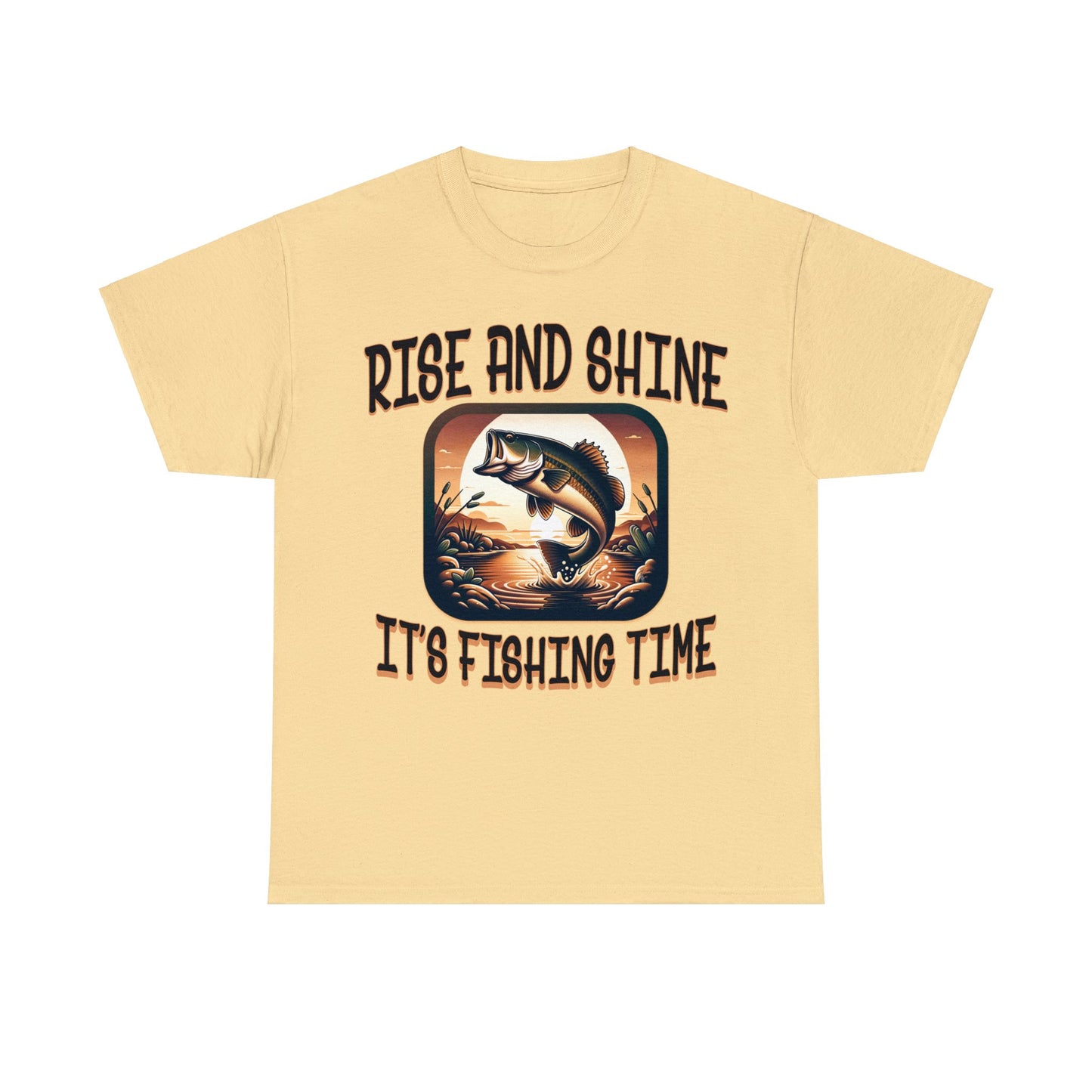 FISHING ON FRONT Unisex Heavy Cotton Tee