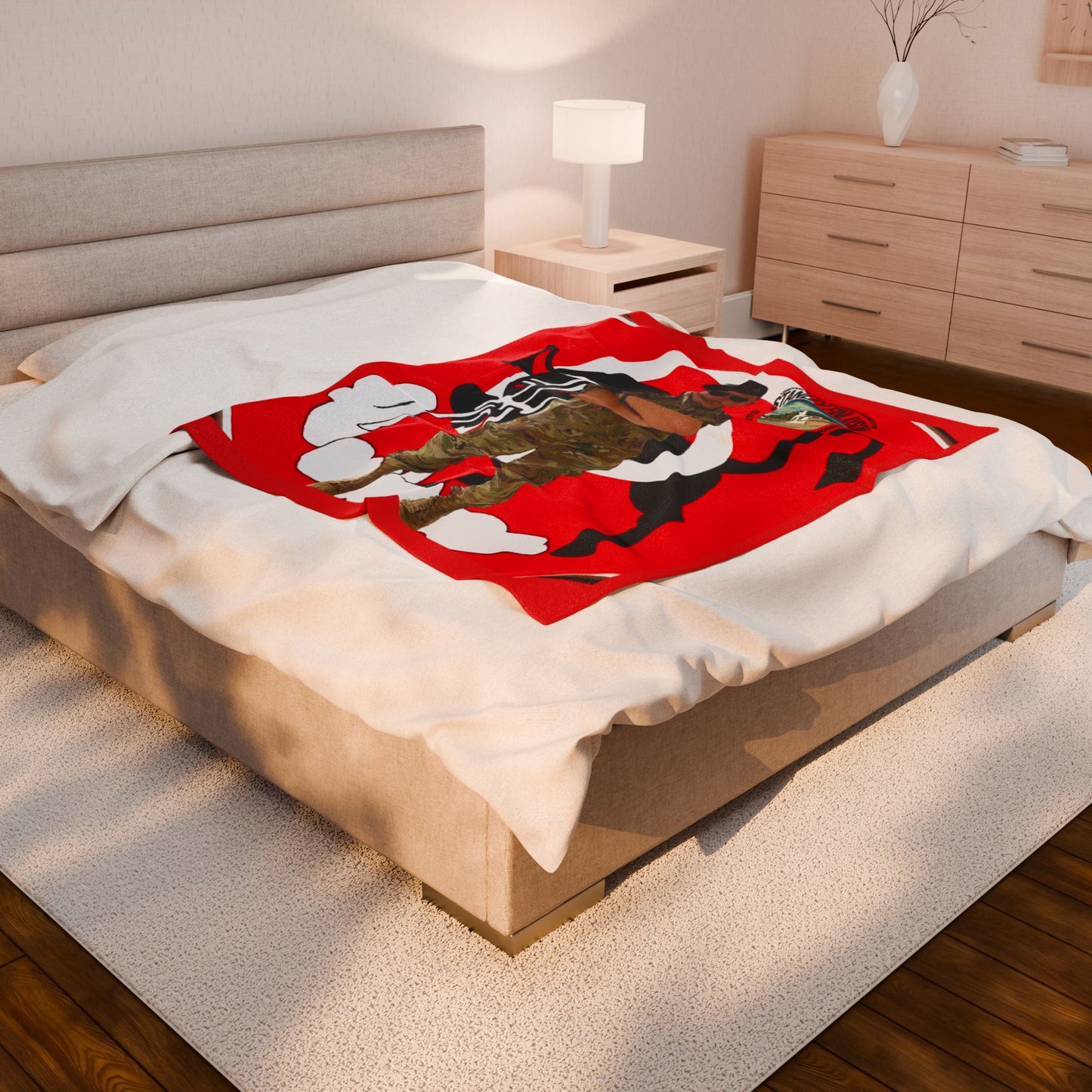 AIR FORCE Custom Velveteen Plush Blanket with Military Design - Cozy Home Décor