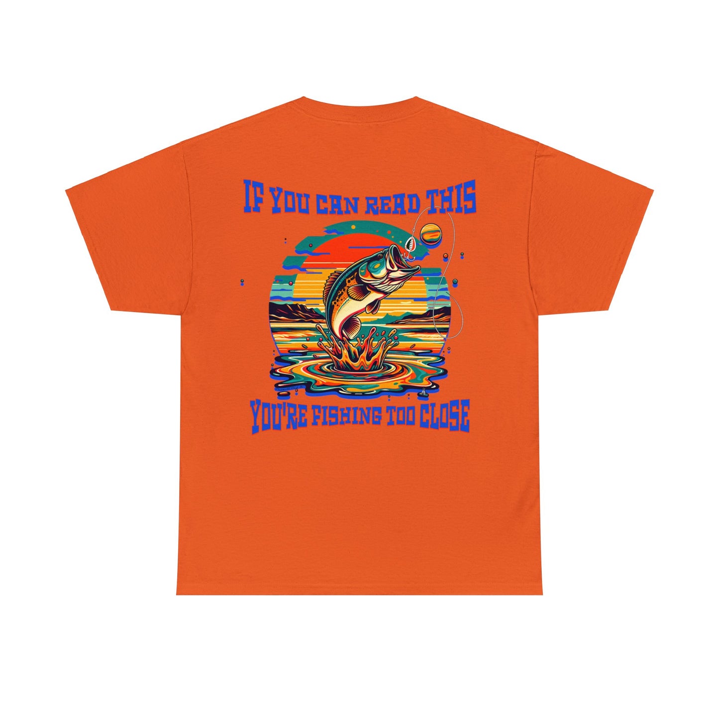 FISHING ON BACK Unisex Heavy Cotton Tee