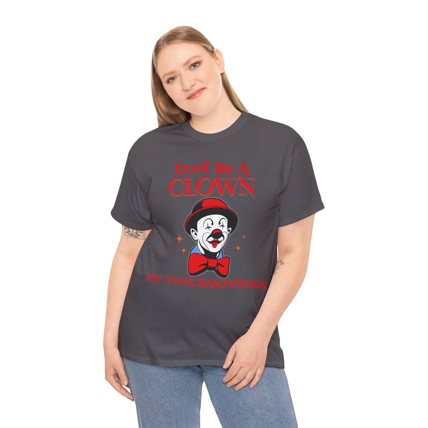 BARTENDER ON FRONT  Unisex Heavy Cotton Tee