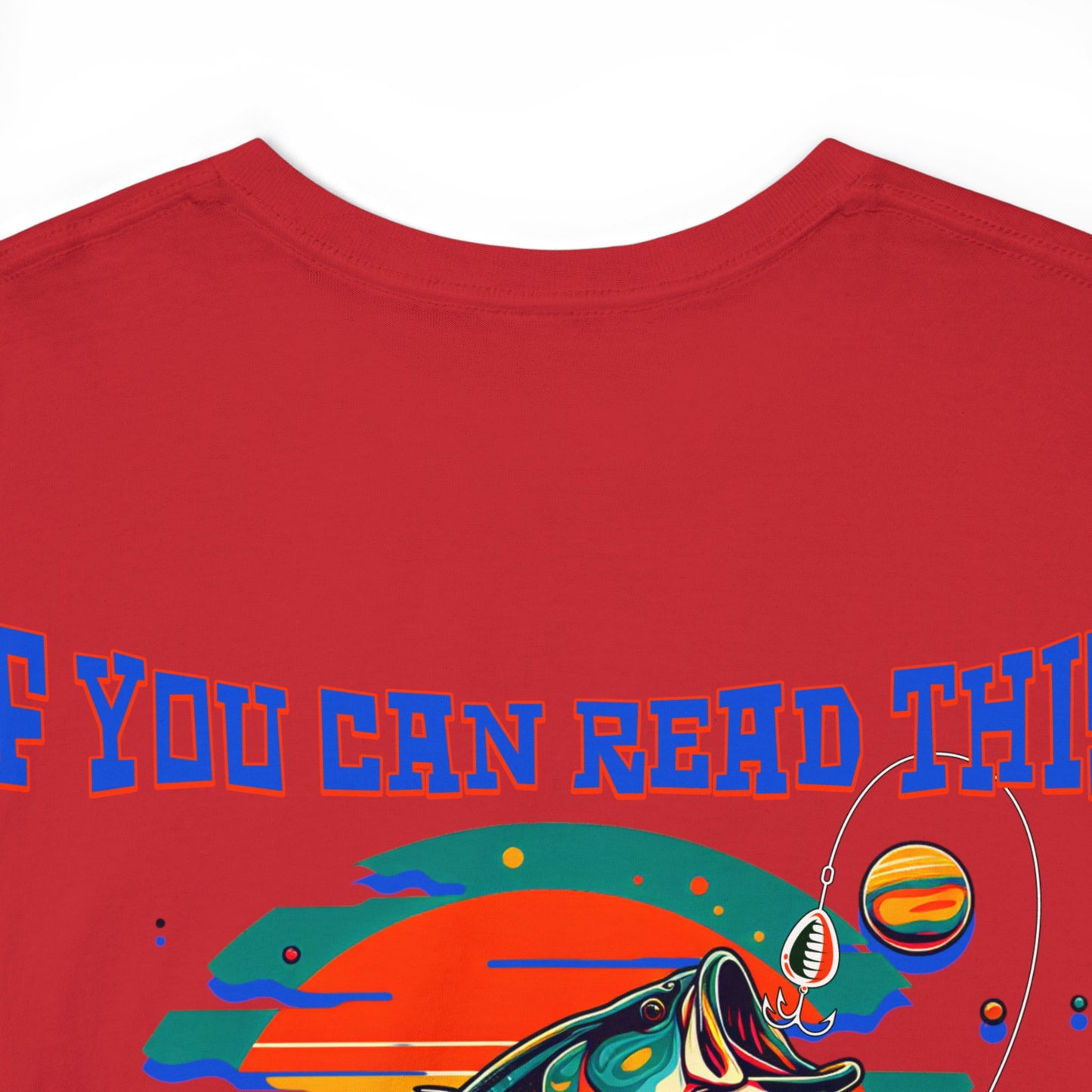 FISHING ON BACK Unisex Heavy Cotton Tee