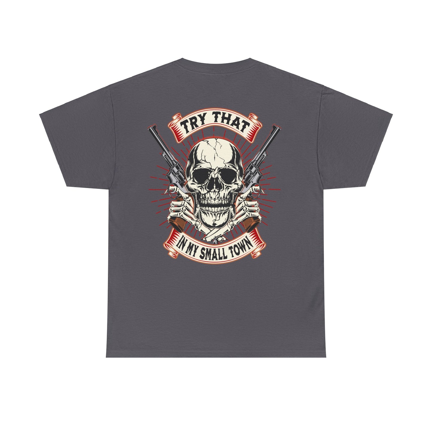 SMALL TOWN AN BACK  Unisex Heavy Cotton Tee