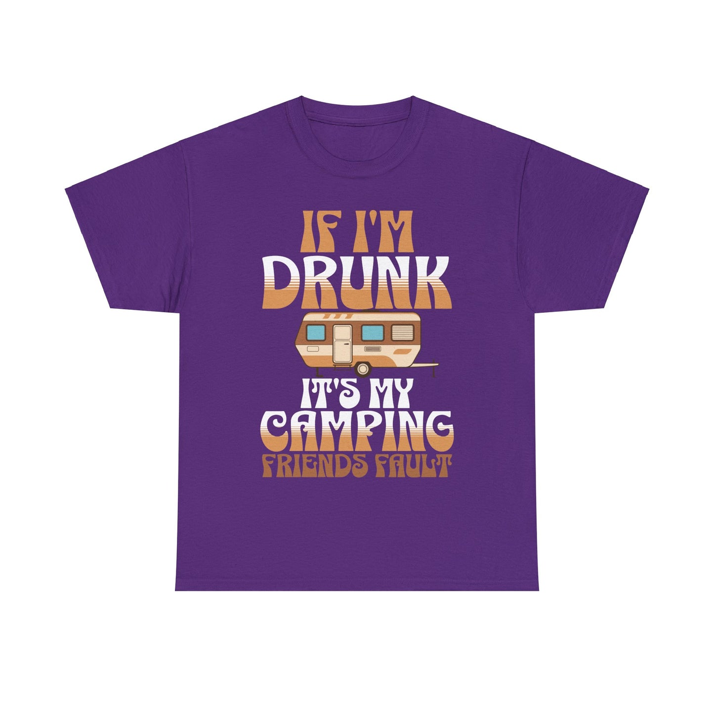 CAMPING ON FRONT  Unisex Heavy Cotton Tee