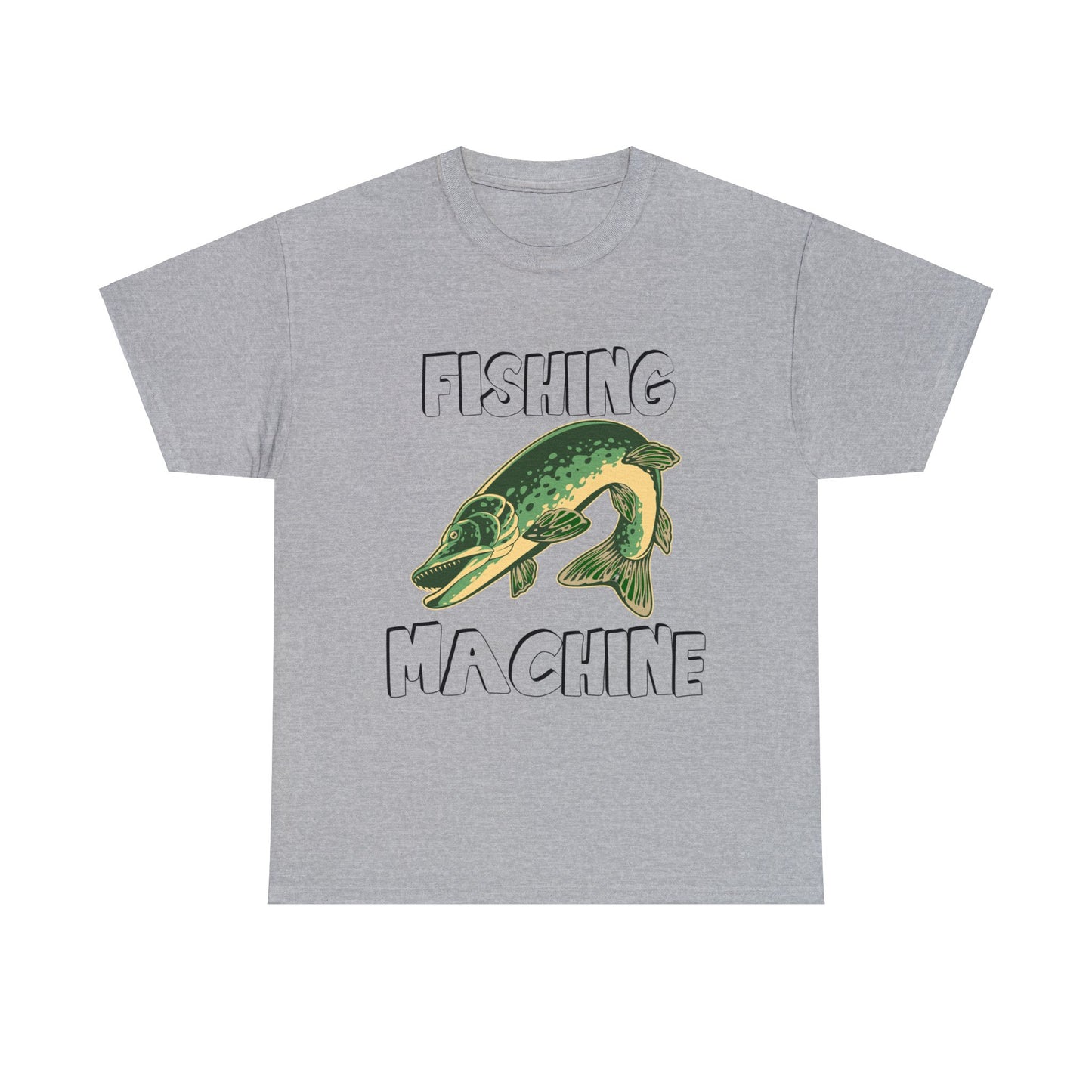 FISHING ON FRONT 5 Unisex Heavy Cotton Tee