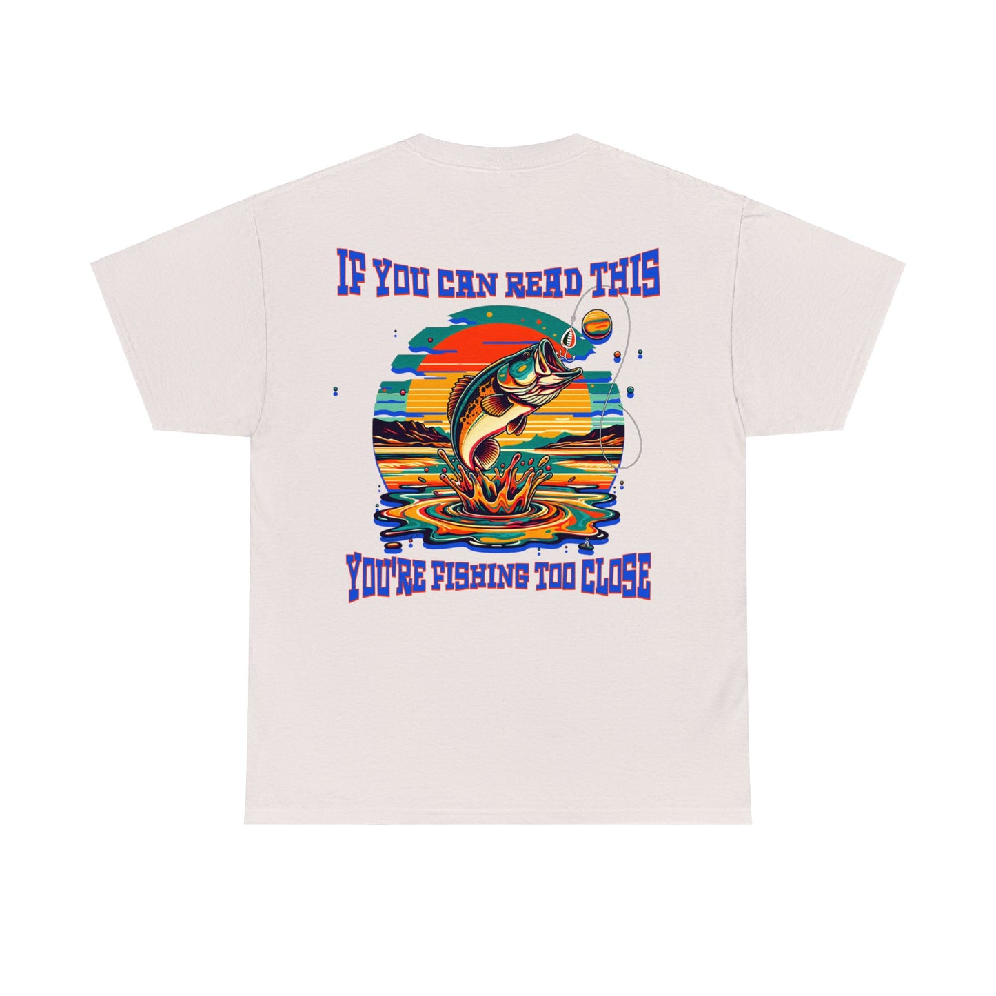 FISHING ON BACK Unisex Heavy Cotton Tee