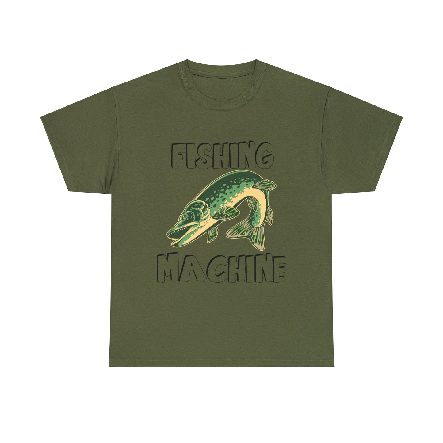 FISHING ON FRONT 5 Unisex Heavy Cotton Tee