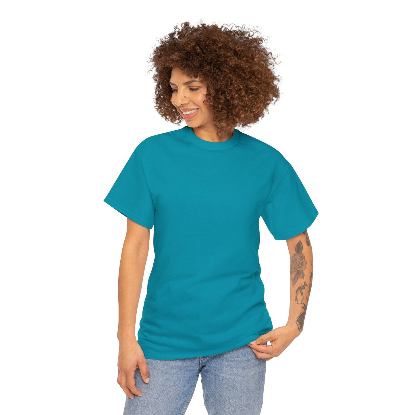 BARTENDER SHAKING THINGS UP ON BACK  Unisex Heavy Cotton Tee