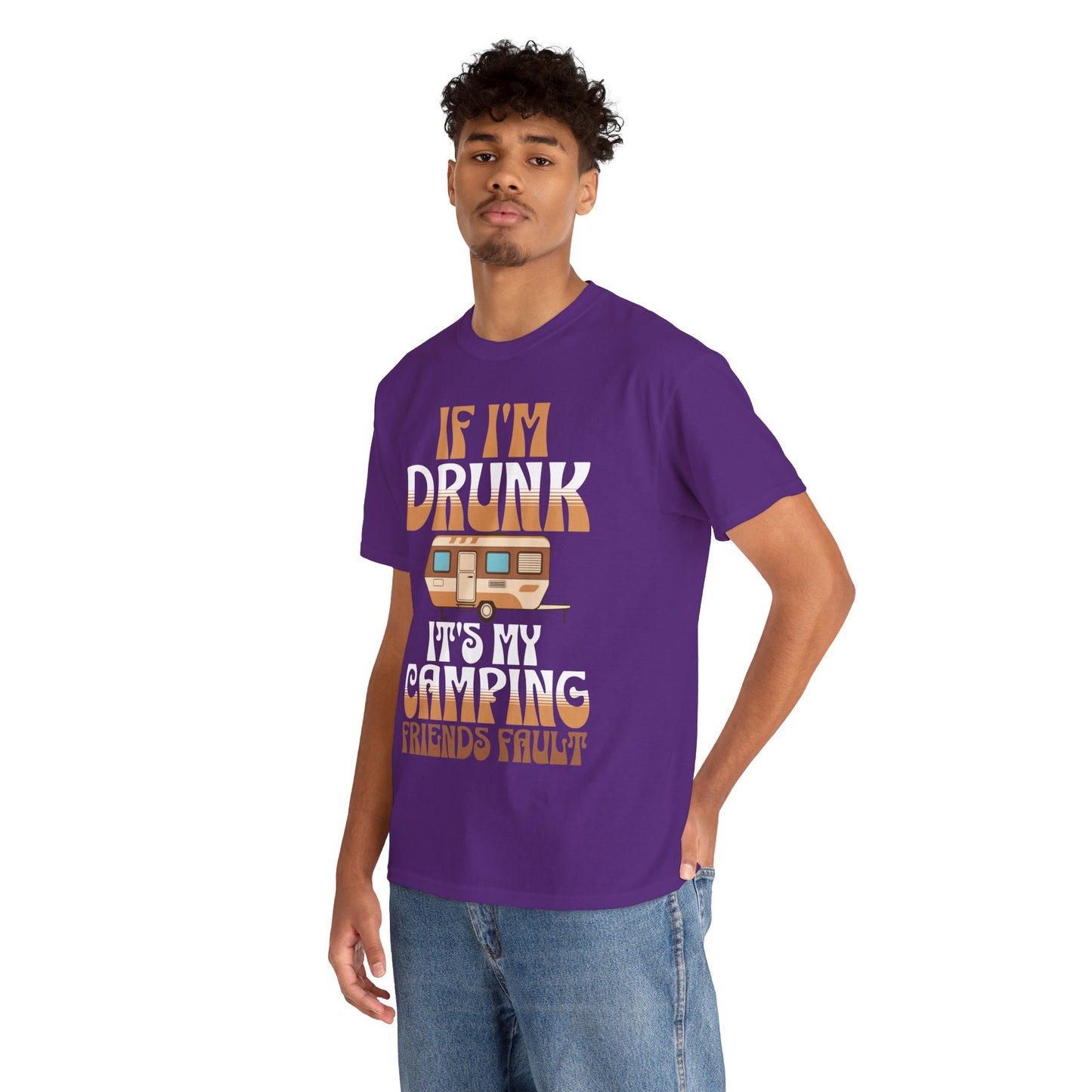 CAMPING ON FRONT  Unisex Heavy Cotton Tee