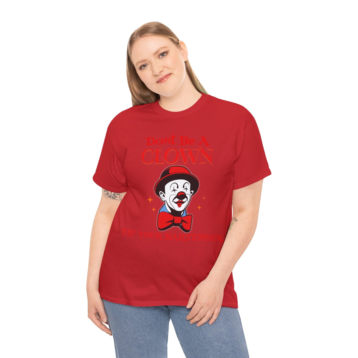 BARTENDER ON FRONT  Unisex Heavy Cotton Tee
