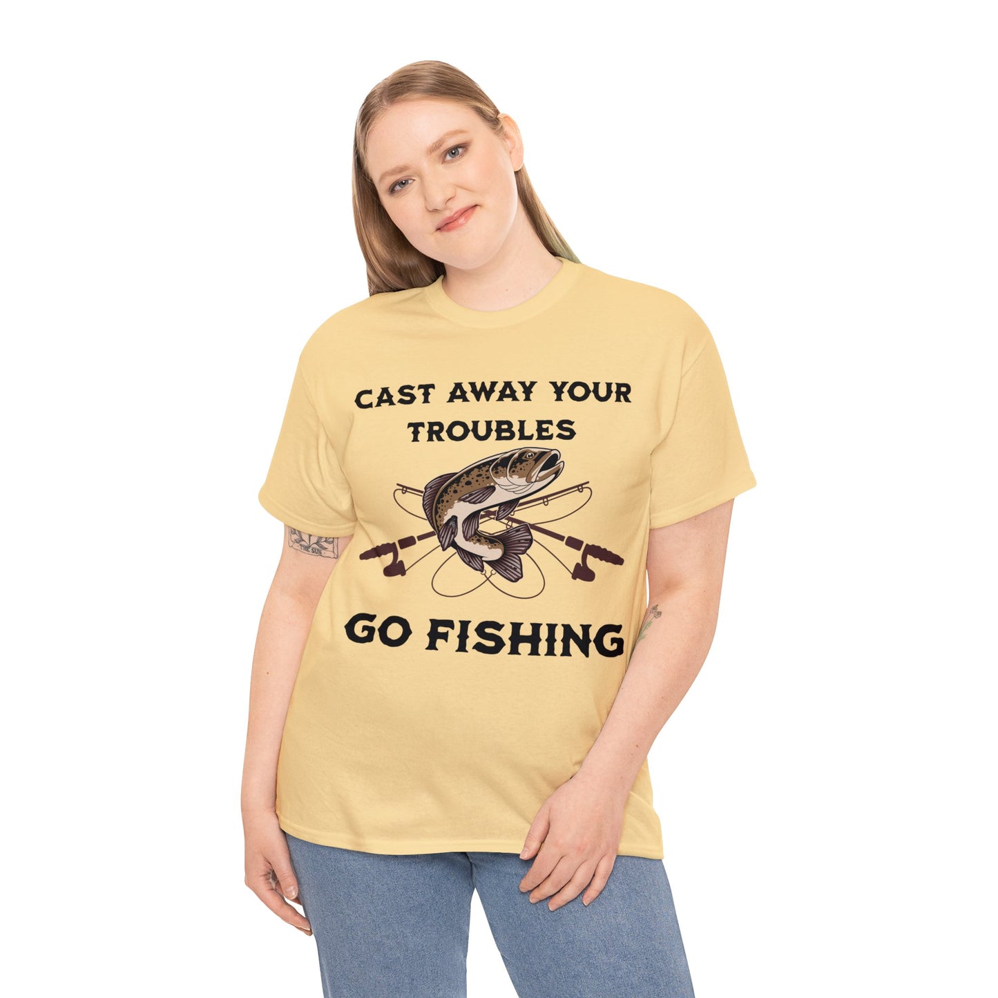 FISHING 3 Unisex Heavy Cotton Tee