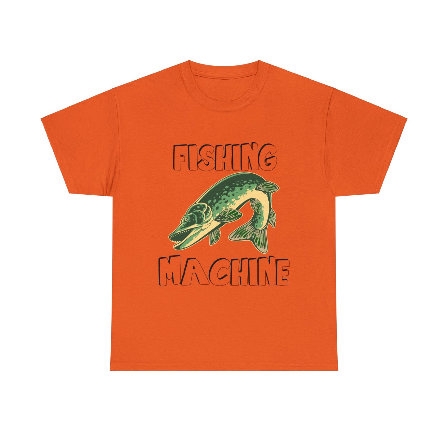 FISHING ON FRONT 5 Unisex Heavy Cotton Tee