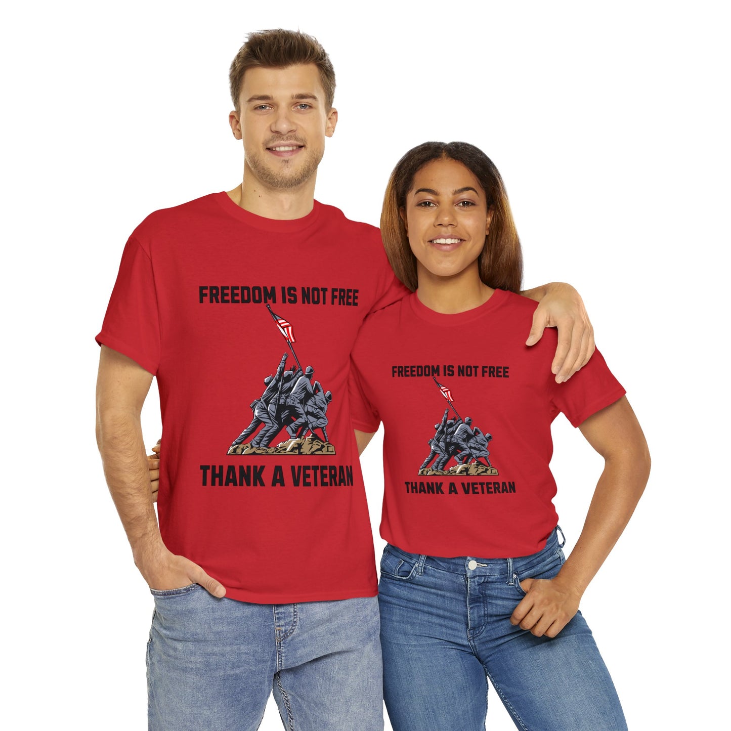 RED SHIRT FRIDAY ON FRONT 5 Unisex Heavy Cotton Tee