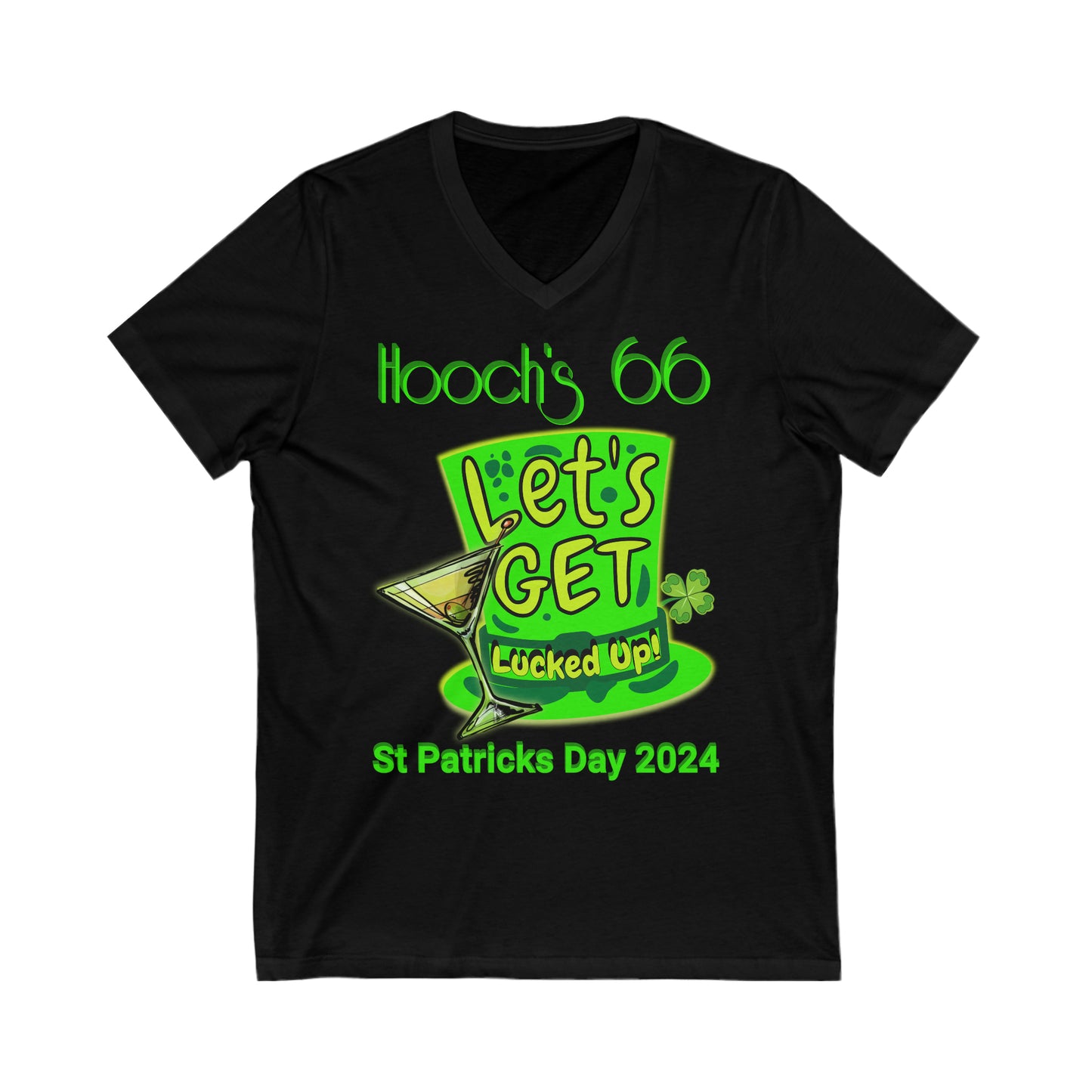 Hooch's bar Unisex Jersey Short Sleeve V-Neck Tee