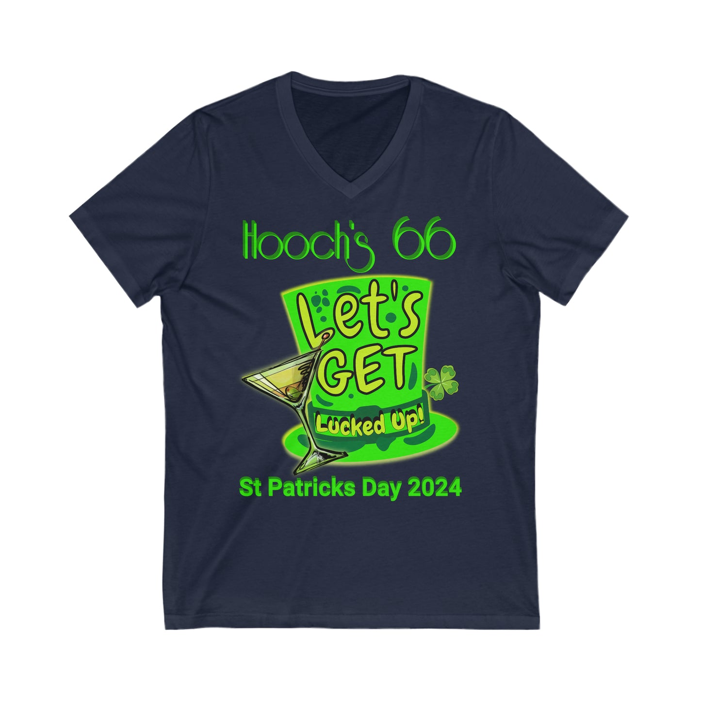 Hooch's bar Unisex Jersey Short Sleeve V-Neck Tee