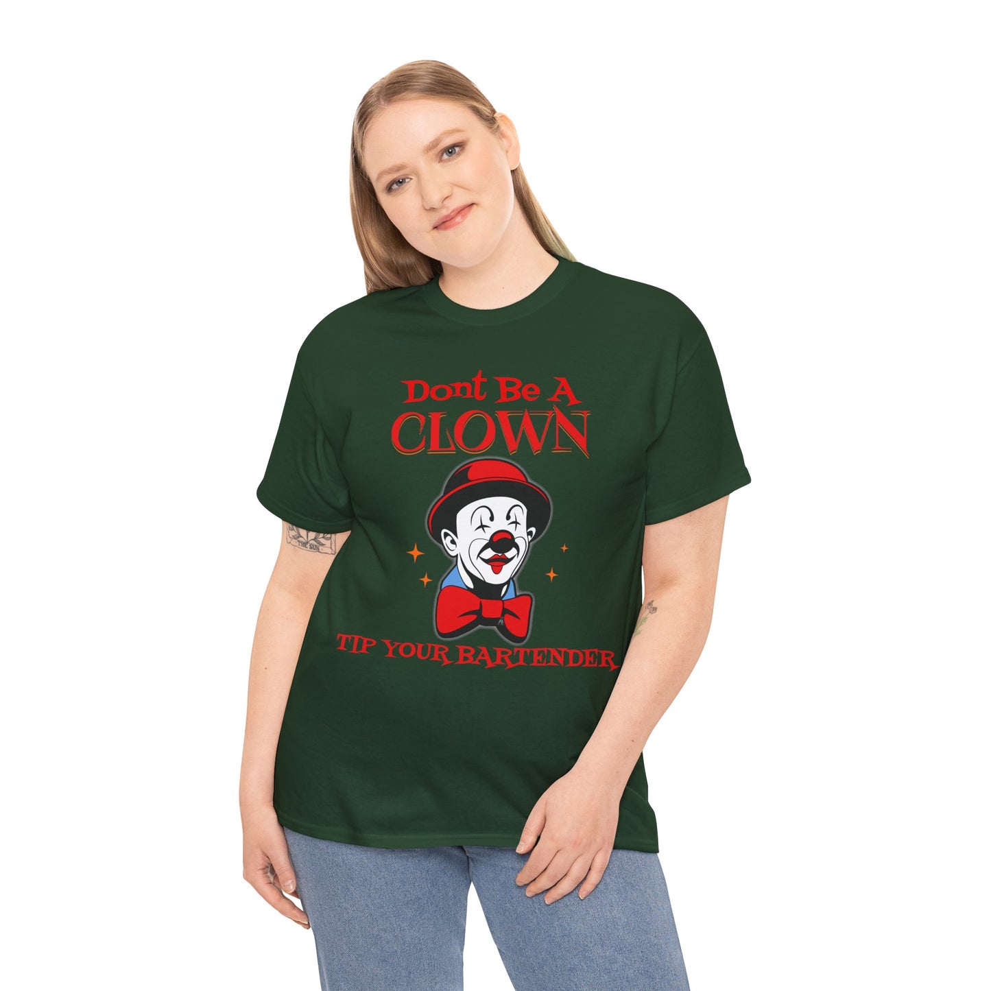 BARTENDER ON FRONT  Unisex Heavy Cotton Tee