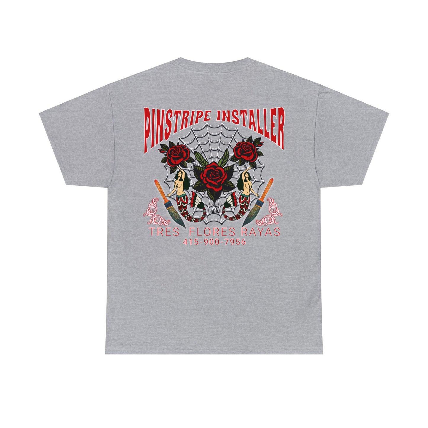 PINSTRIPER 1ON BACK Unisex Heavy Cotton Tee