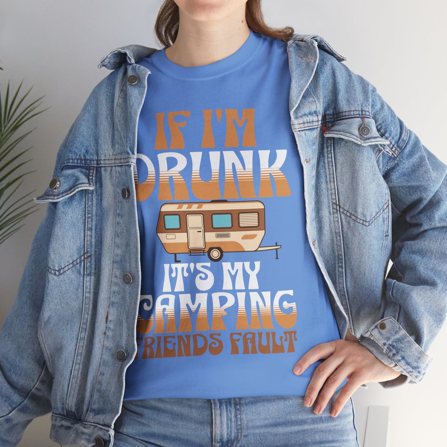 CAMPING ON FRONT  Unisex Heavy Cotton Tee