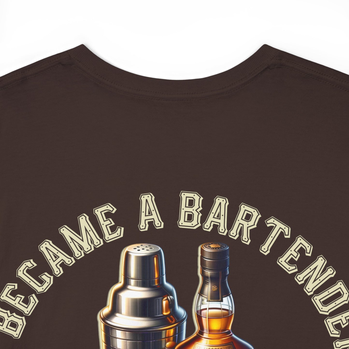 BARTENDER FAME AND MONEYON BACK  Unisex Heavy Cotton Tee