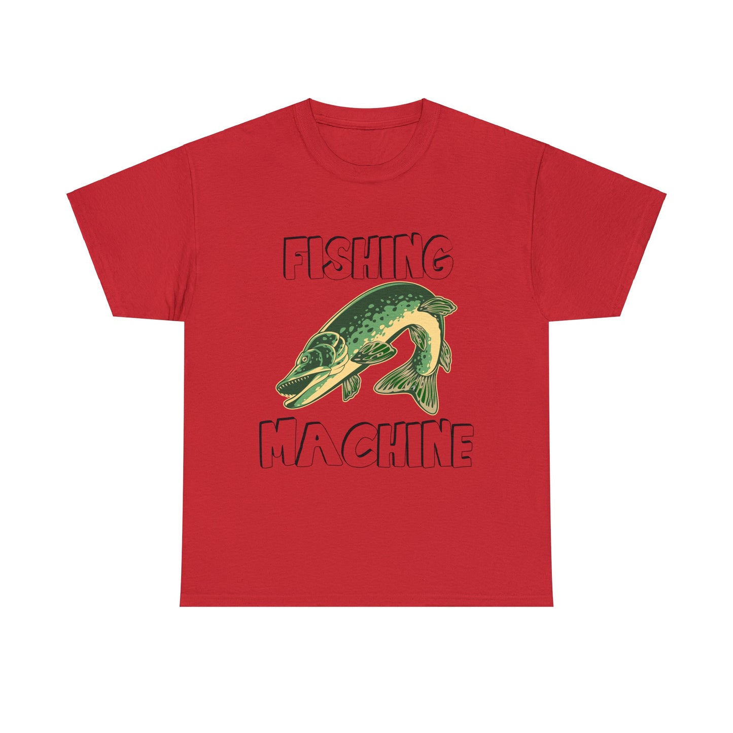 FISHING ON FRONT 5 Unisex Heavy Cotton Tee