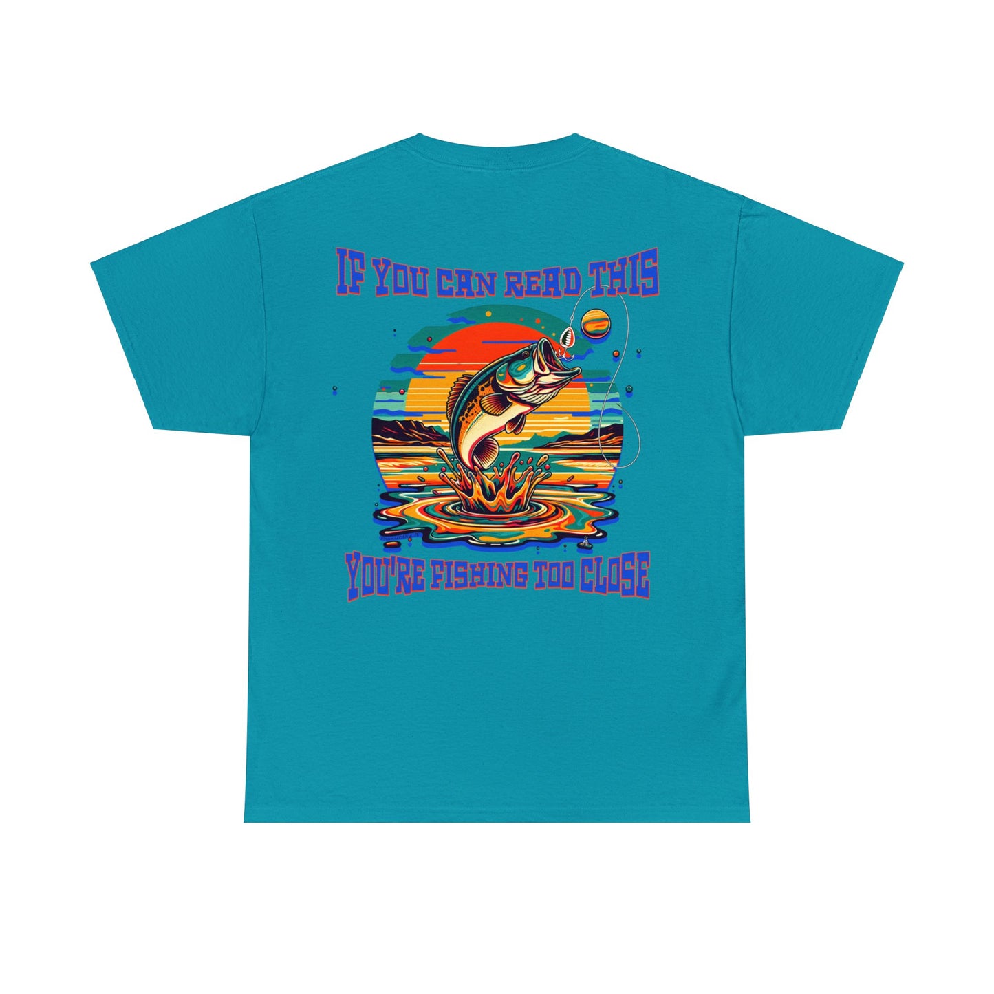FISHING ON BACK Unisex Heavy Cotton Tee