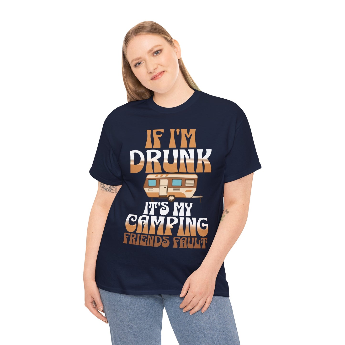 CAMPING ON FRONT  Unisex Heavy Cotton Tee