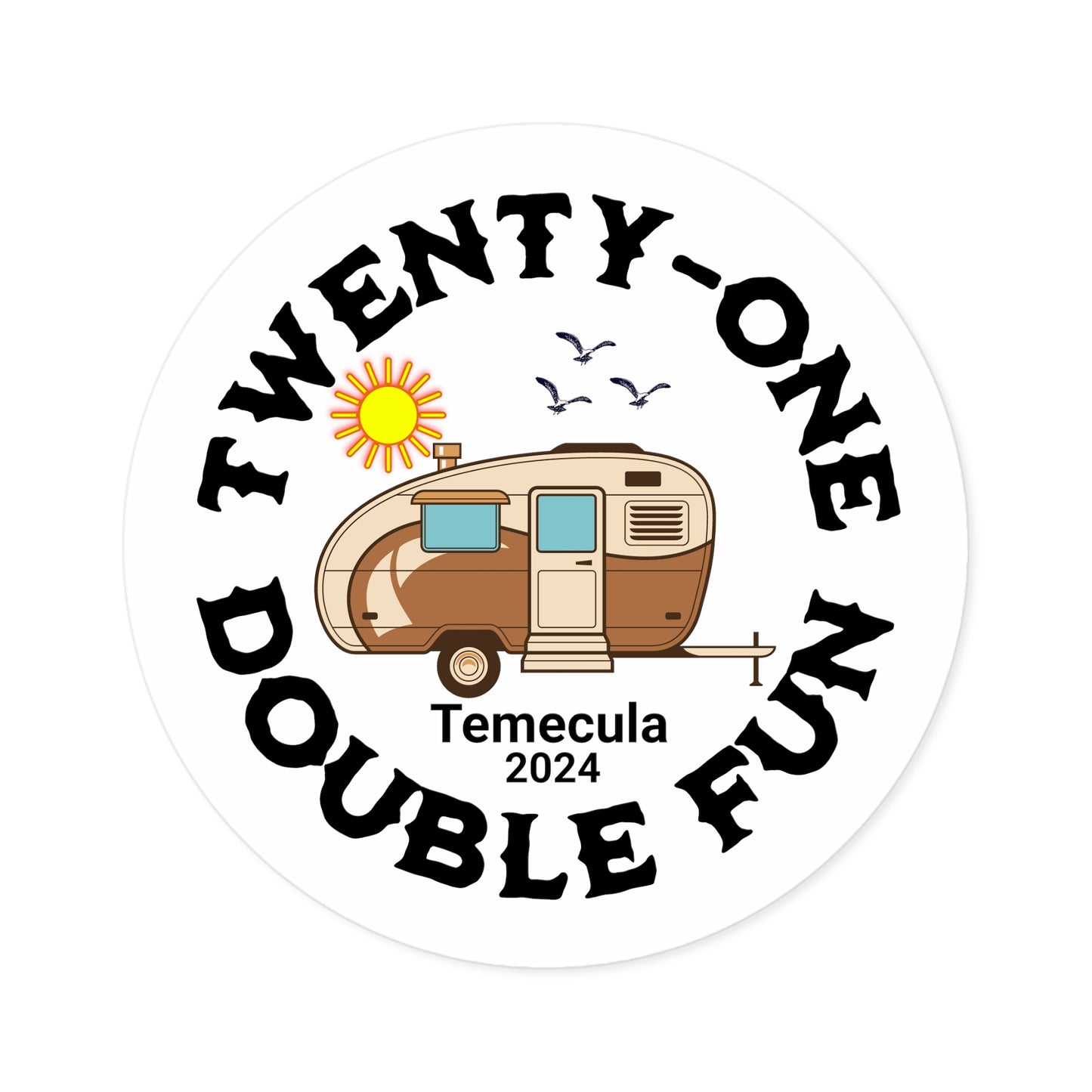 TWINS Round Stickers, Indoor\Outdoor