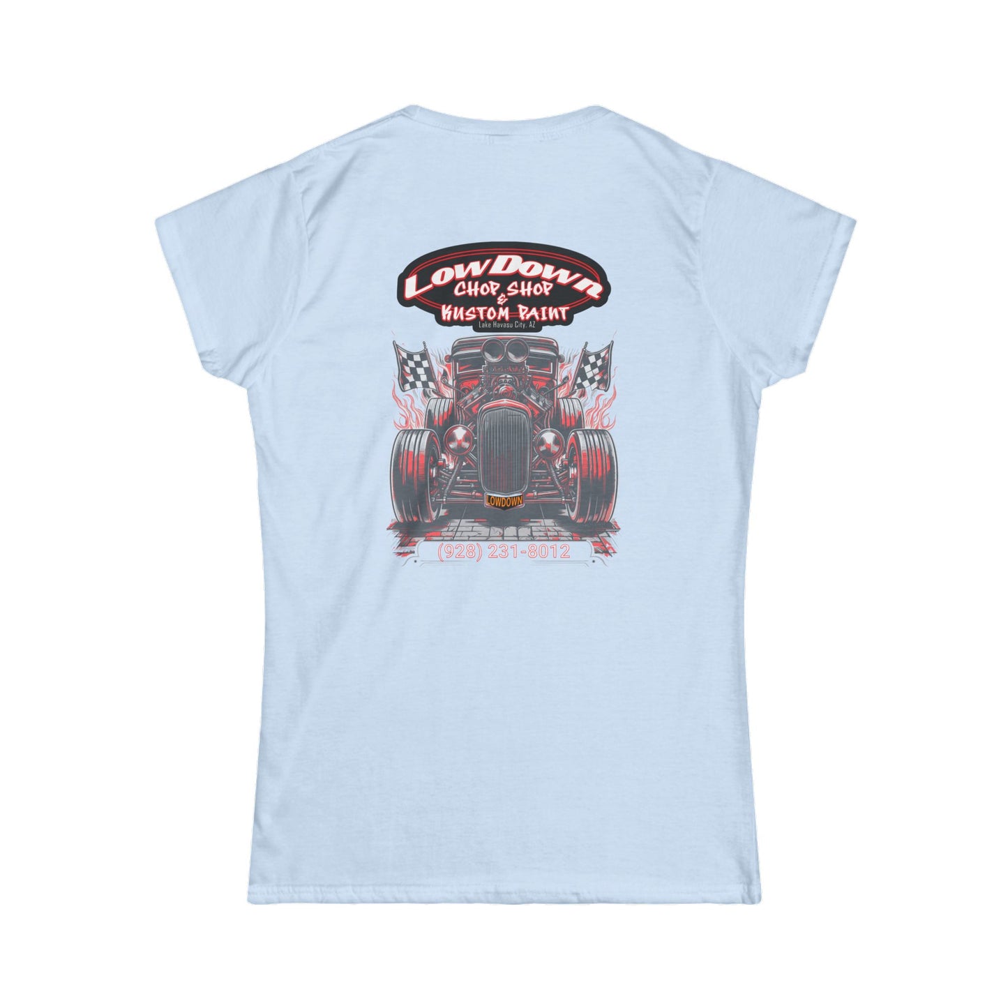 Vintage Car Graphic Women's Softstyle Tee - Low Down Custom Paint