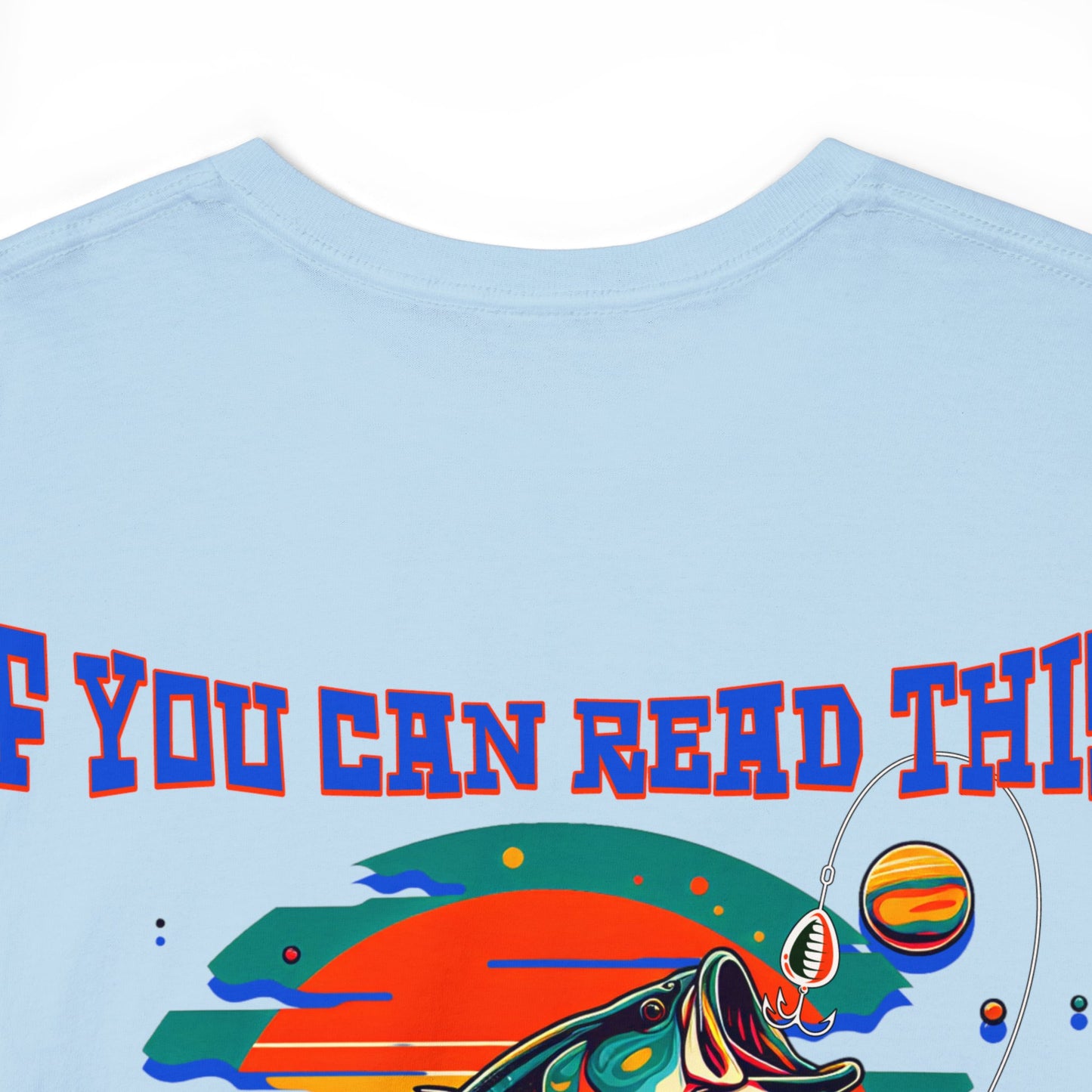FISHING ON BACK Unisex Heavy Cotton Tee