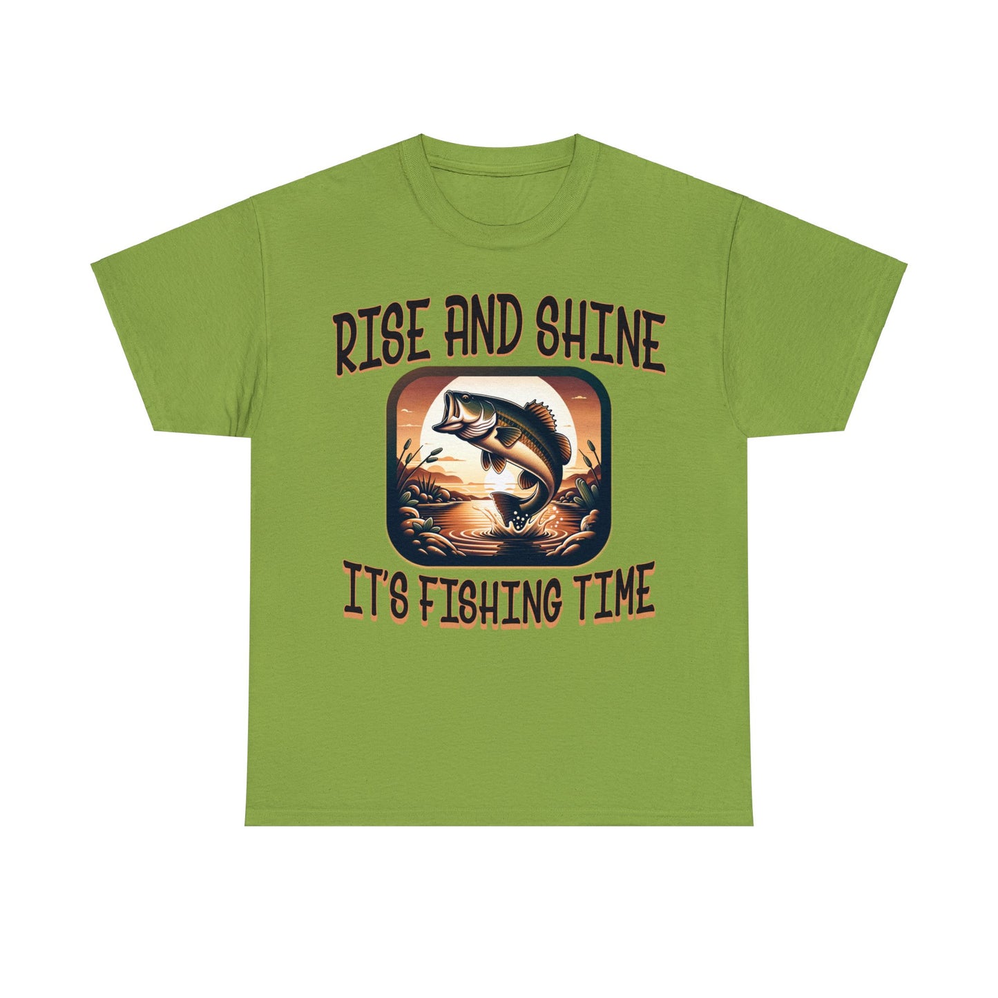FISHING ON FRONT Unisex Heavy Cotton Tee