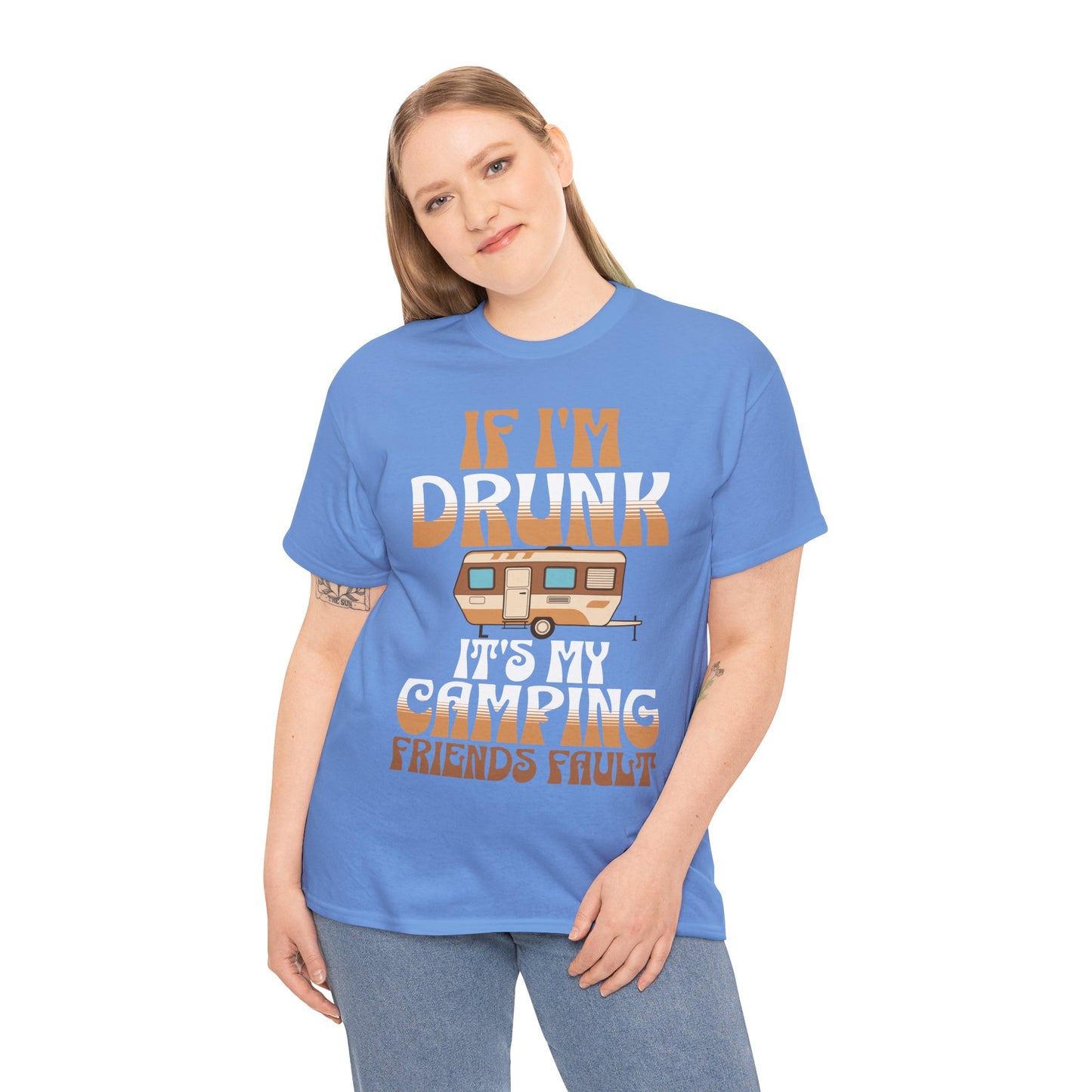 CAMPING ON FRONT  Unisex Heavy Cotton Tee