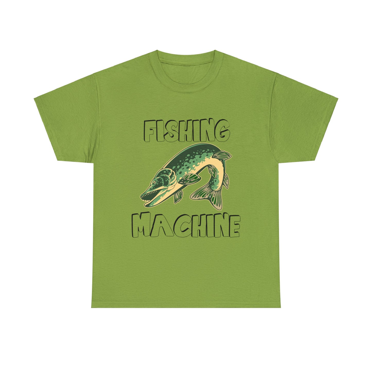 FISHING ON FRONT 5 Unisex Heavy Cotton Tee
