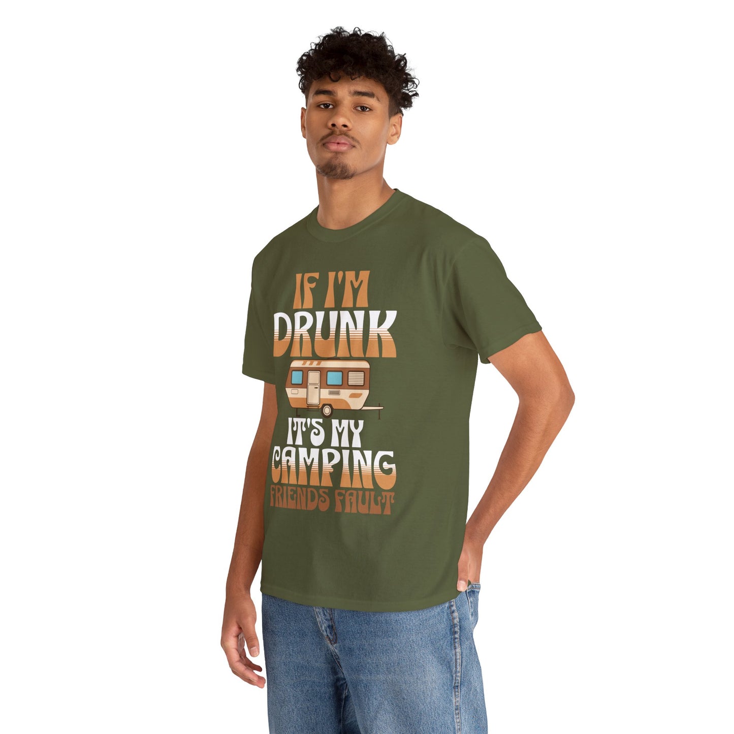 CAMPING ON FRONT  Unisex Heavy Cotton Tee