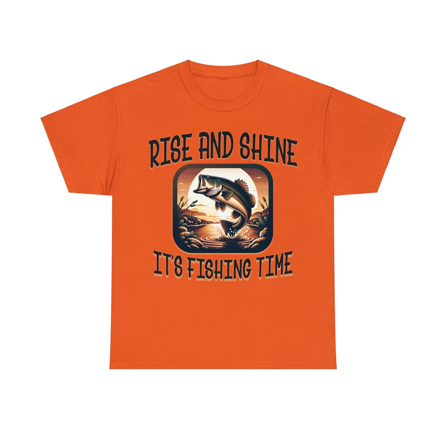 FISHING ON FRONT Unisex Heavy Cotton Tee