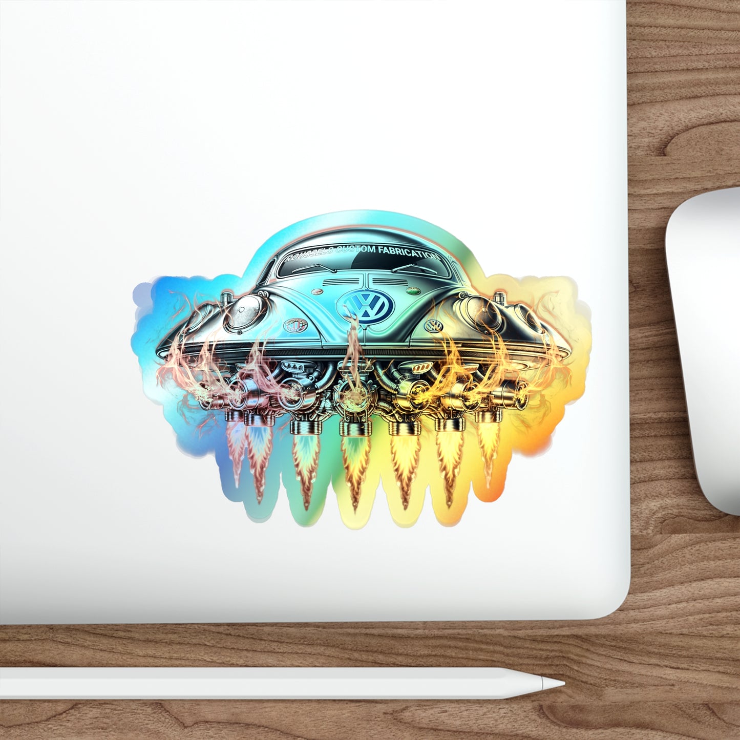 ROUSSE'L Holographic  SAUCER Die-cut Stickers