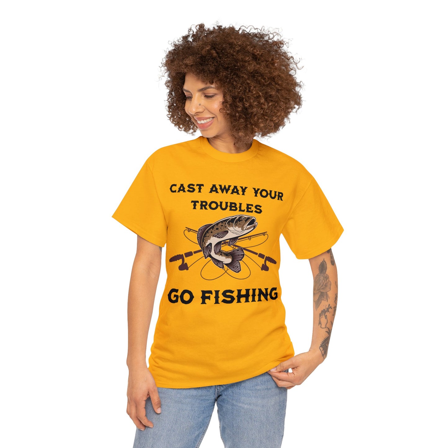 FISHING 3 Unisex Heavy Cotton Tee