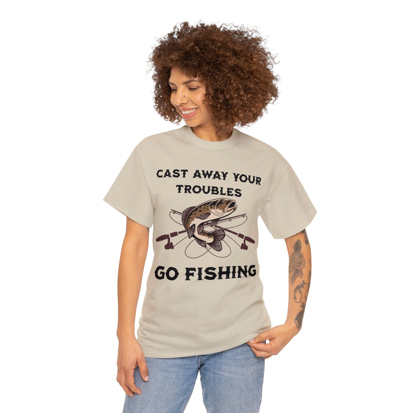 FISHING 3 Unisex Heavy Cotton Tee