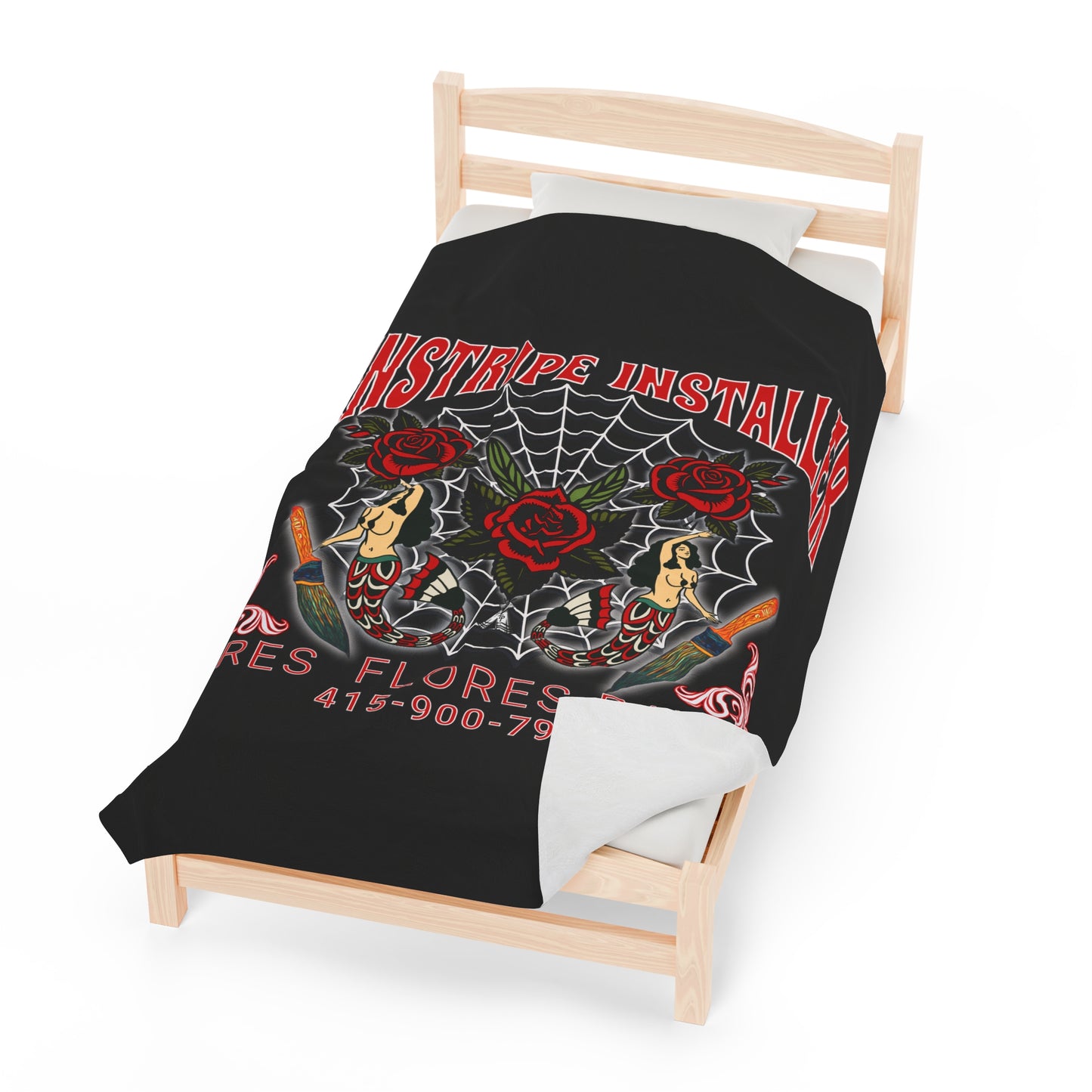 PINSTRIPER Velveteen Plush Blanket