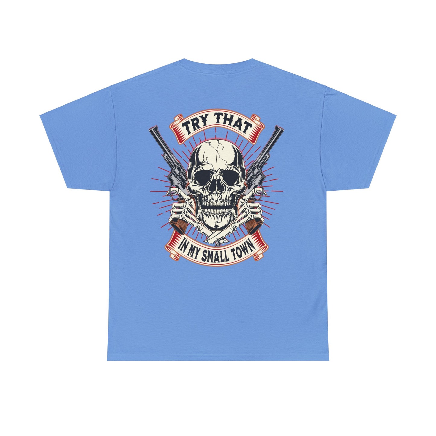 SMALL TOWN AN BACK  Unisex Heavy Cotton Tee