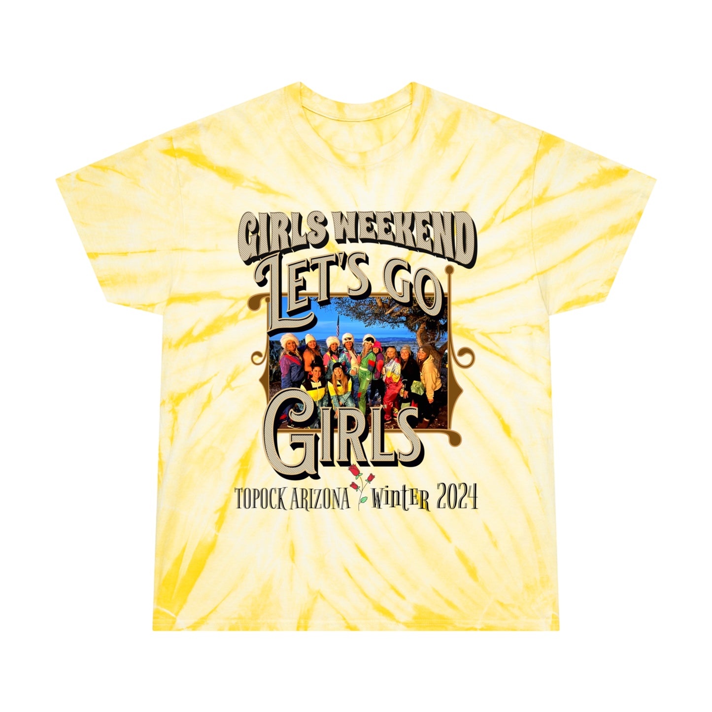 GIRLS WEEKEND Tie-Dye Tee, Cyclone