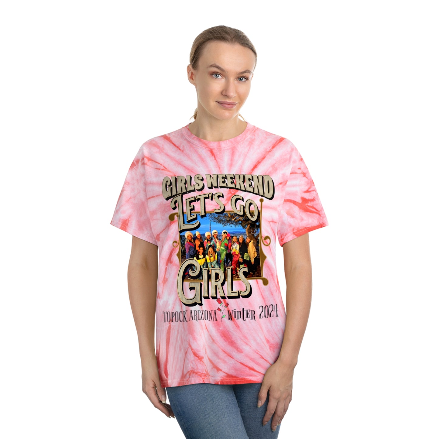 GIRLS WEEKEND Tie-Dye Tee, Cyclone