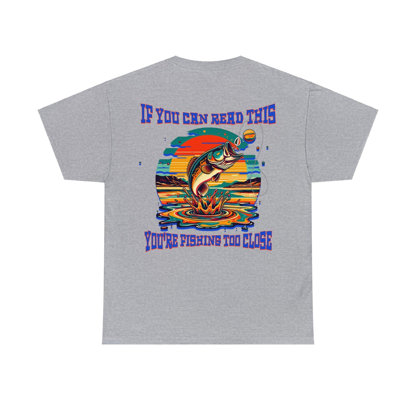 FISHING ON BACK Unisex Heavy Cotton Tee