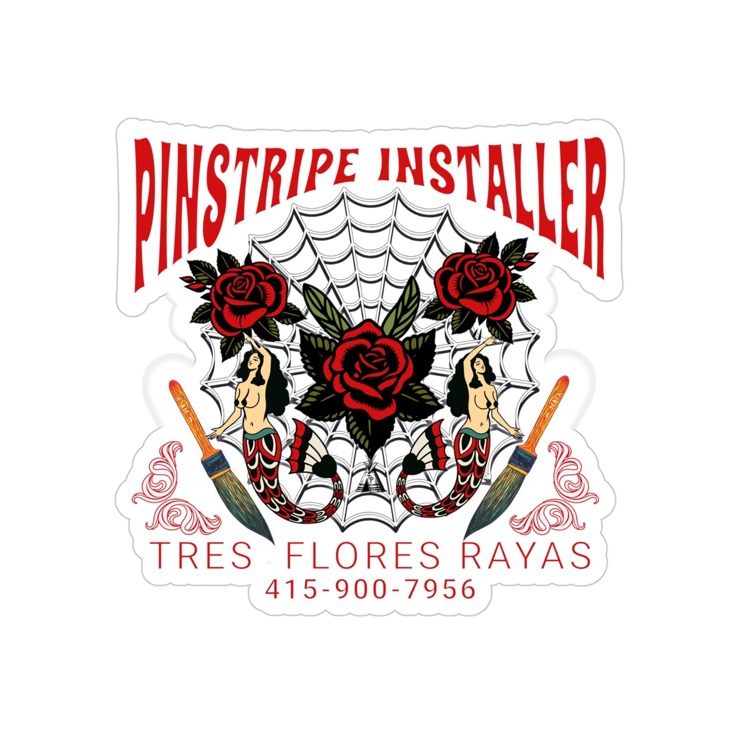 PINSTRIPER  Stickers, Die-Cut, 1pcs