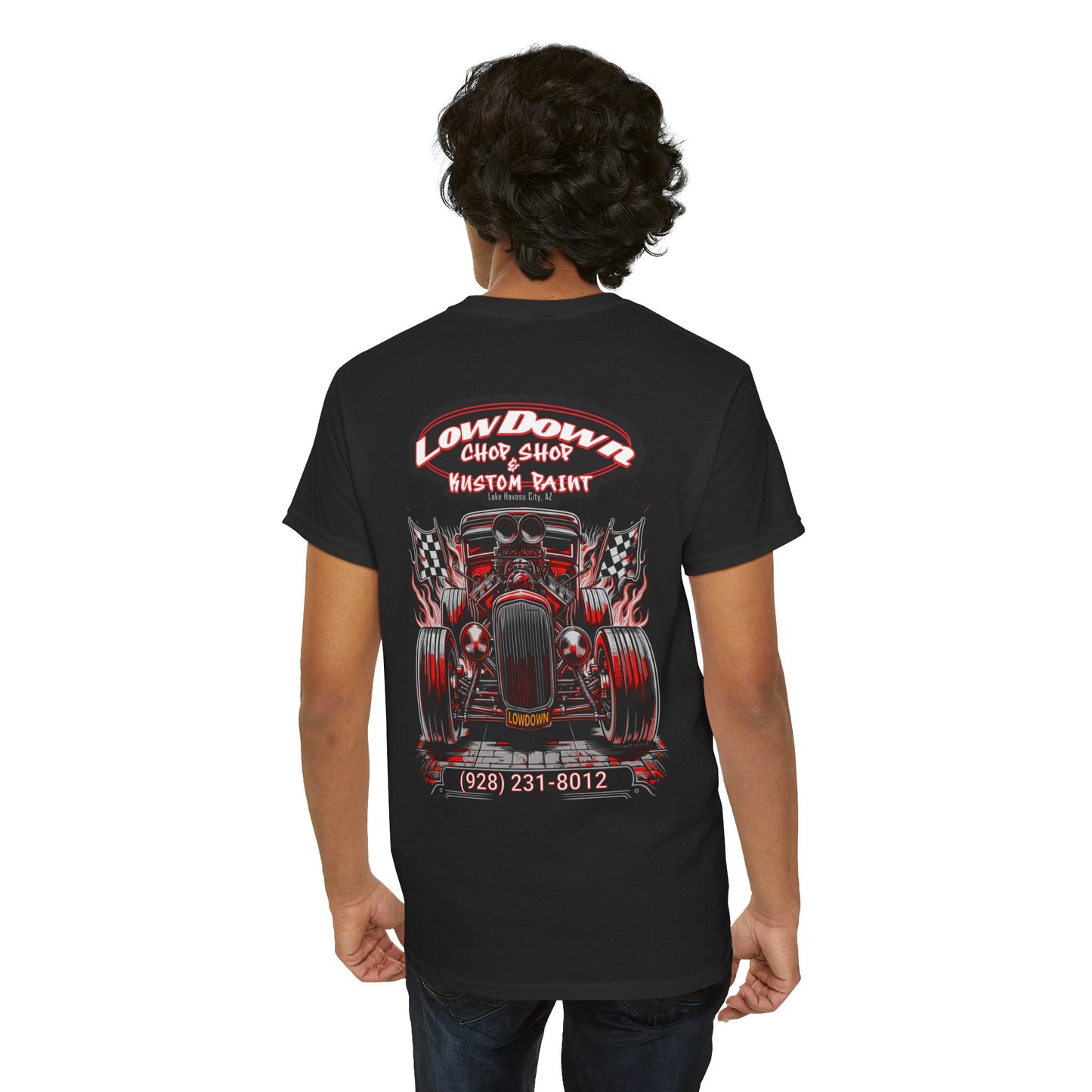 Vintage Low Down Chop Shop with phone number Heavy Cotton Tee